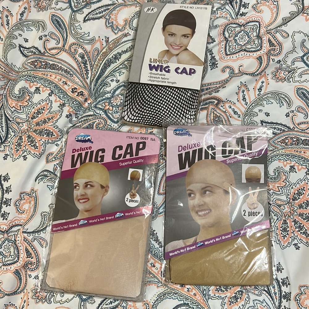 NIB 5pc deluxe Wig Caps